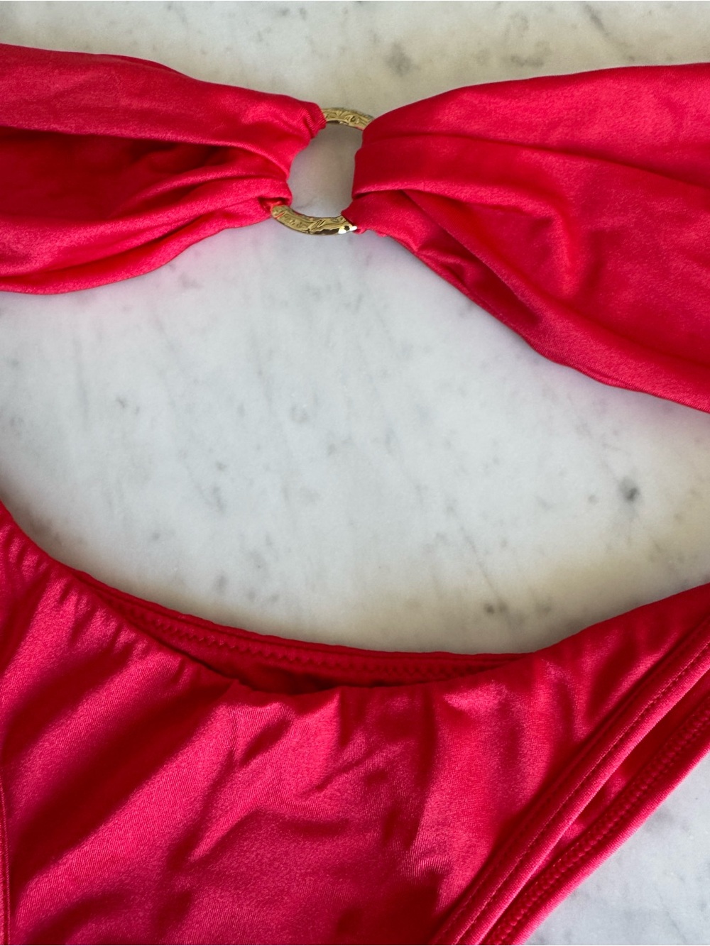 Sommer Swim Red Bikini Set with Gold Accent - Picture 3 of 4